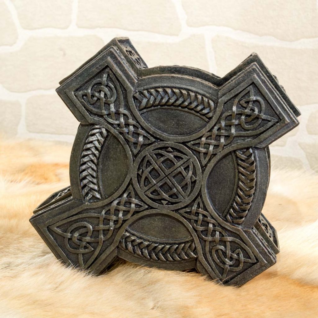 Boîte À Bijoux En Bois Style Campagnard Avec Motif Celtique Sculpté À